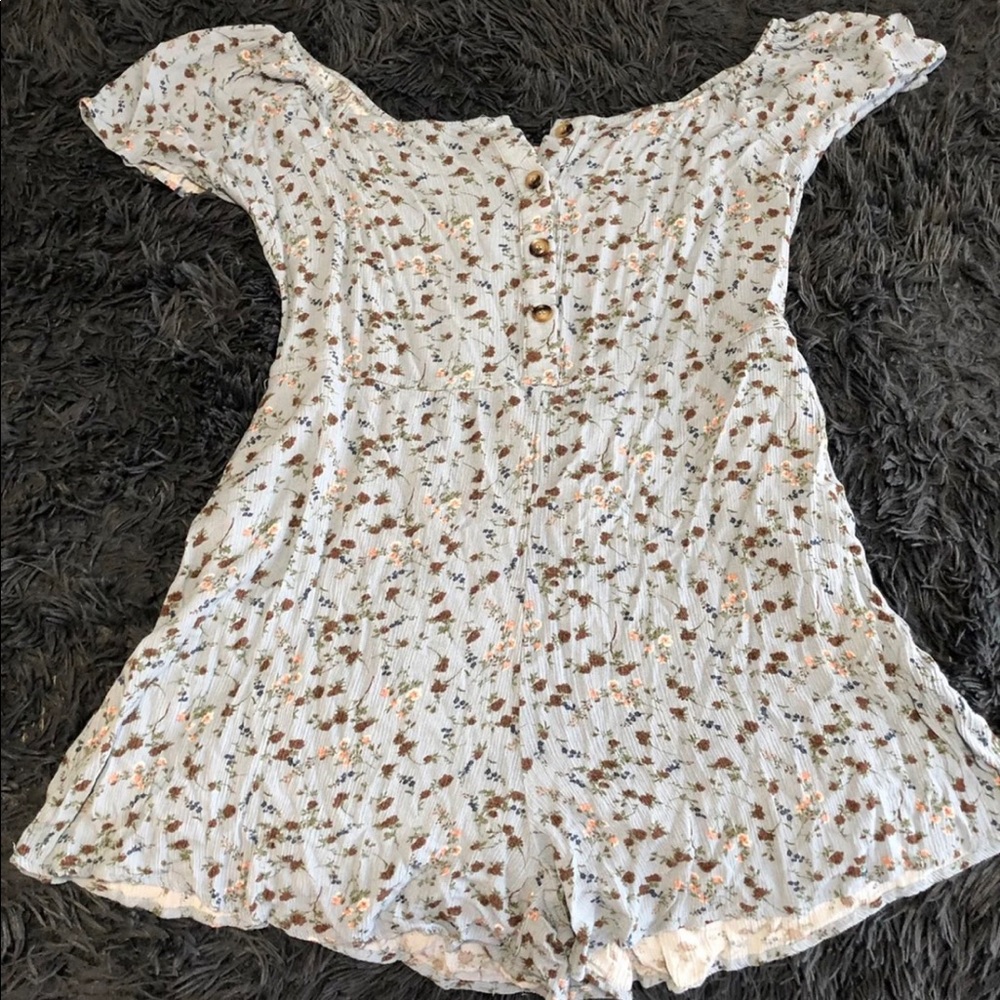 Zenobia grey/blue romper